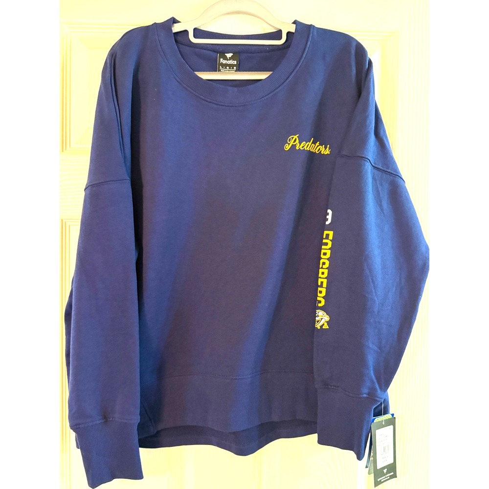 Fanatics NHL Filip Forsberg #9 Nashville Predators Ath. Navy Crew Pullover NWT